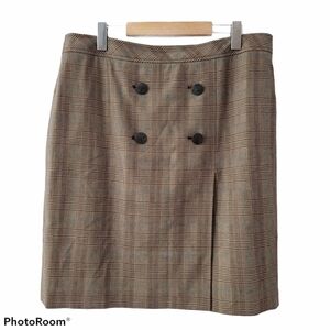 Plaid tweed midi mini lined A line shirt tartan skirt sz 14